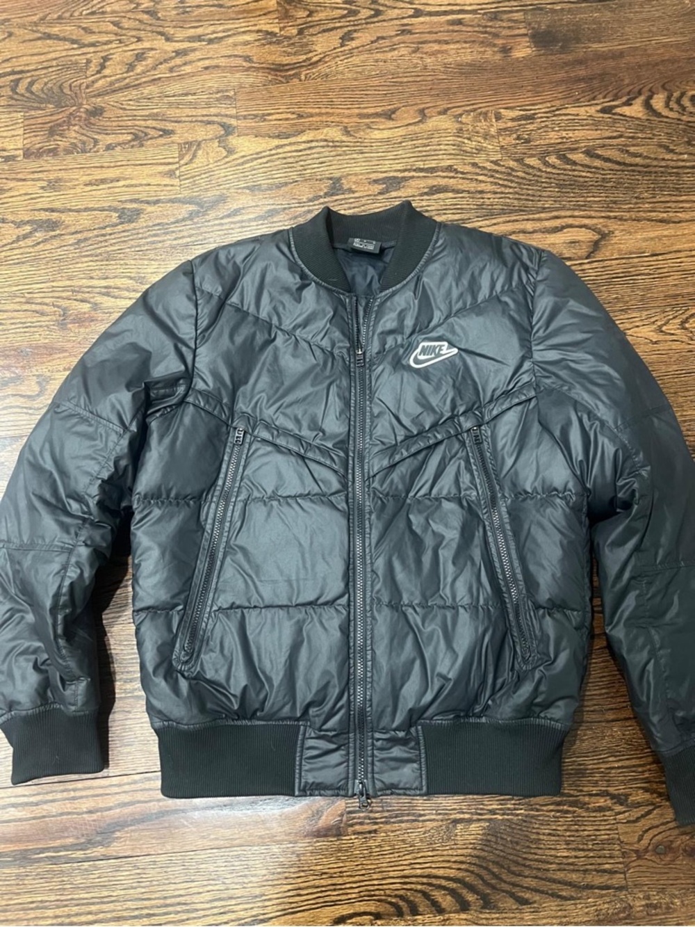 Nike Men’s Black Puffer Bomber Jacket
